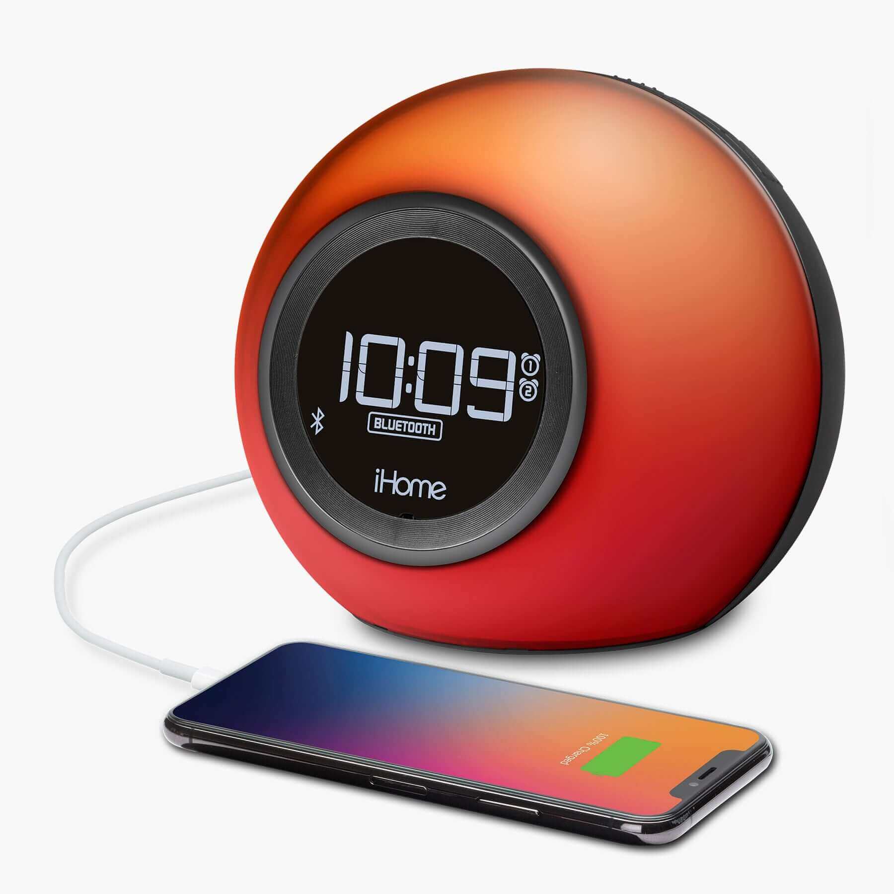 Bluetooth Alarm Clock Radio with Color Changing Light and USB Charging (iBT29) - Image 4