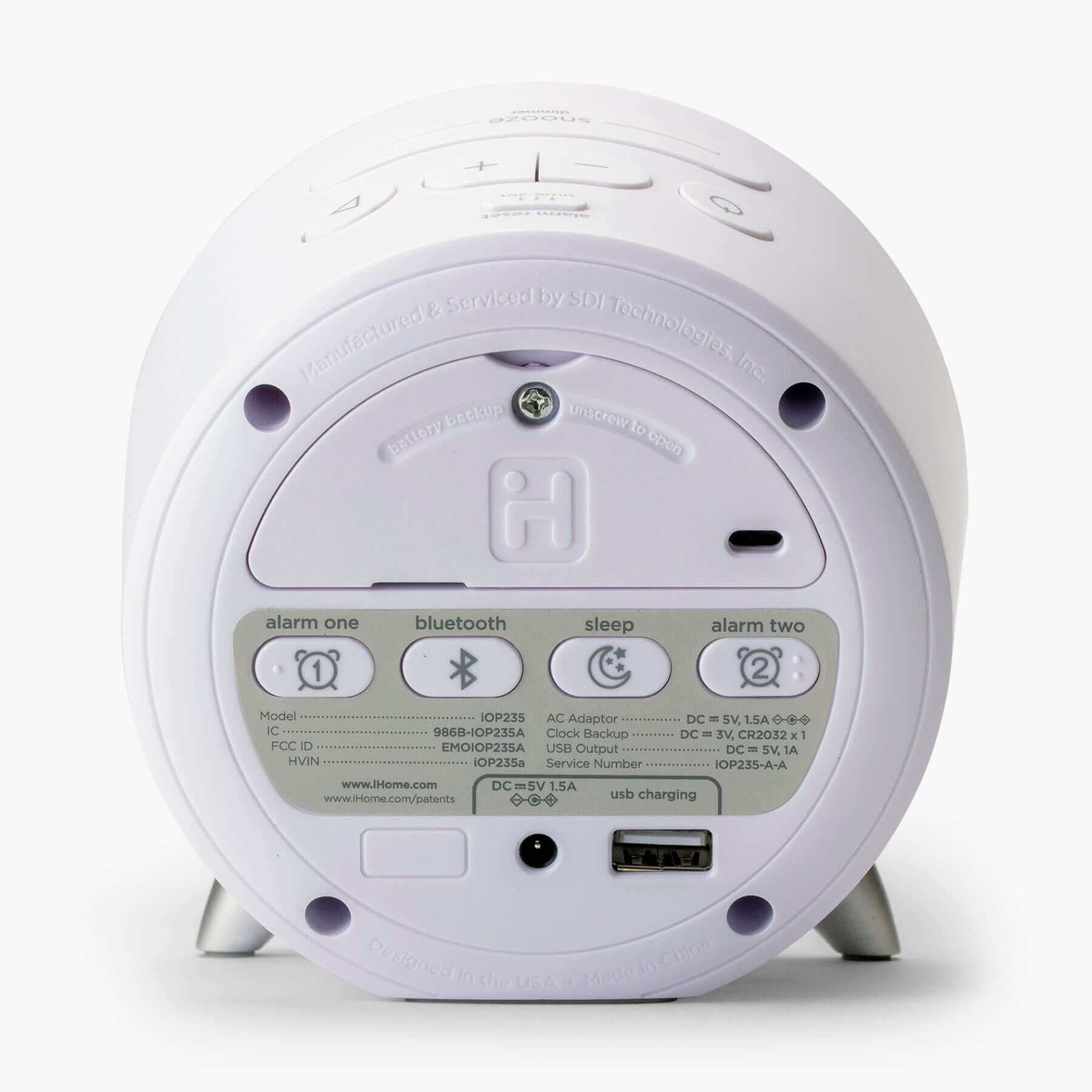 Bluetooth Alarm Clock with USB Charger (iOP235) - Image 3