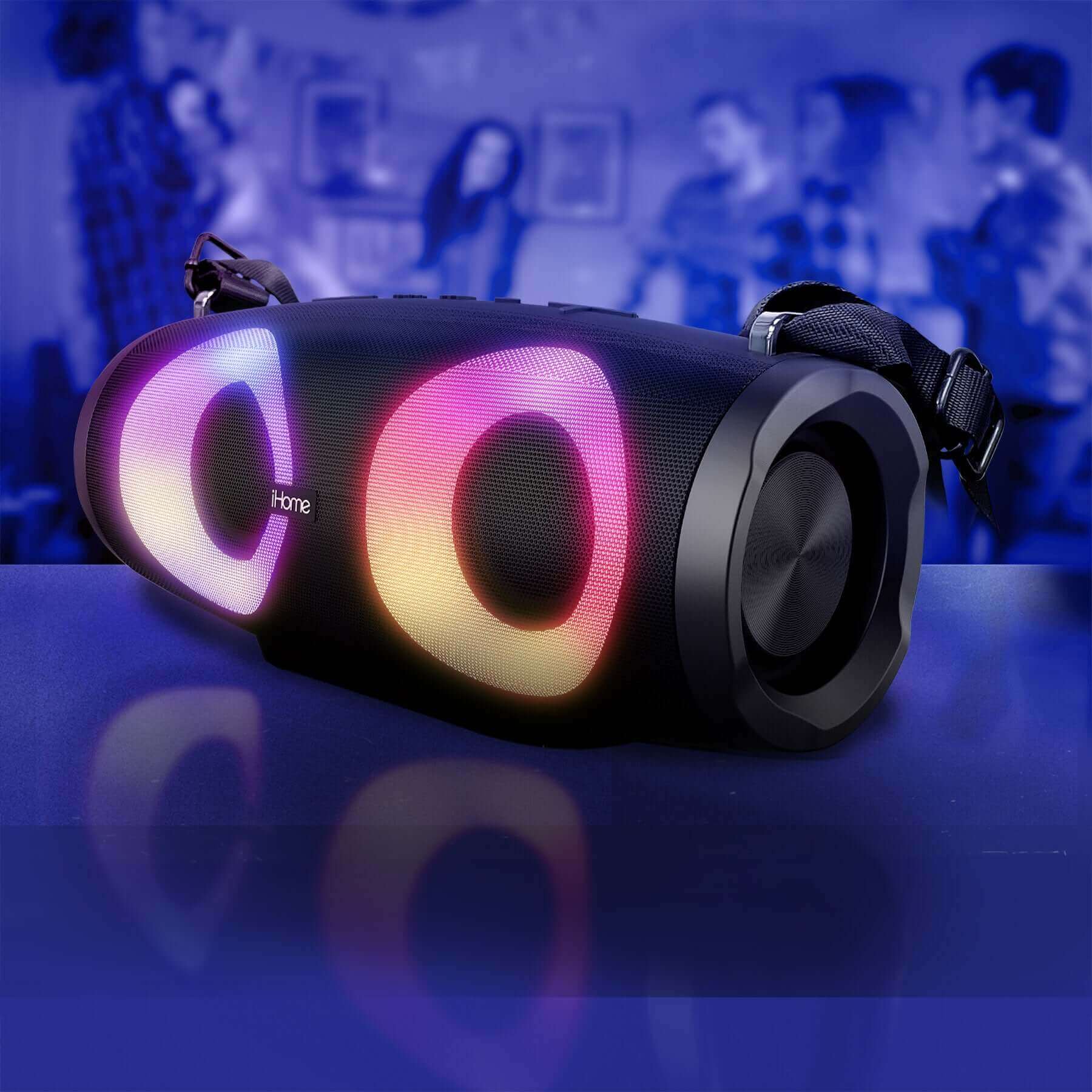 Bluetooth Speaker Boombox with FM Radio and Color Changing Lights - (iBT915B.EXv24) - Image 5