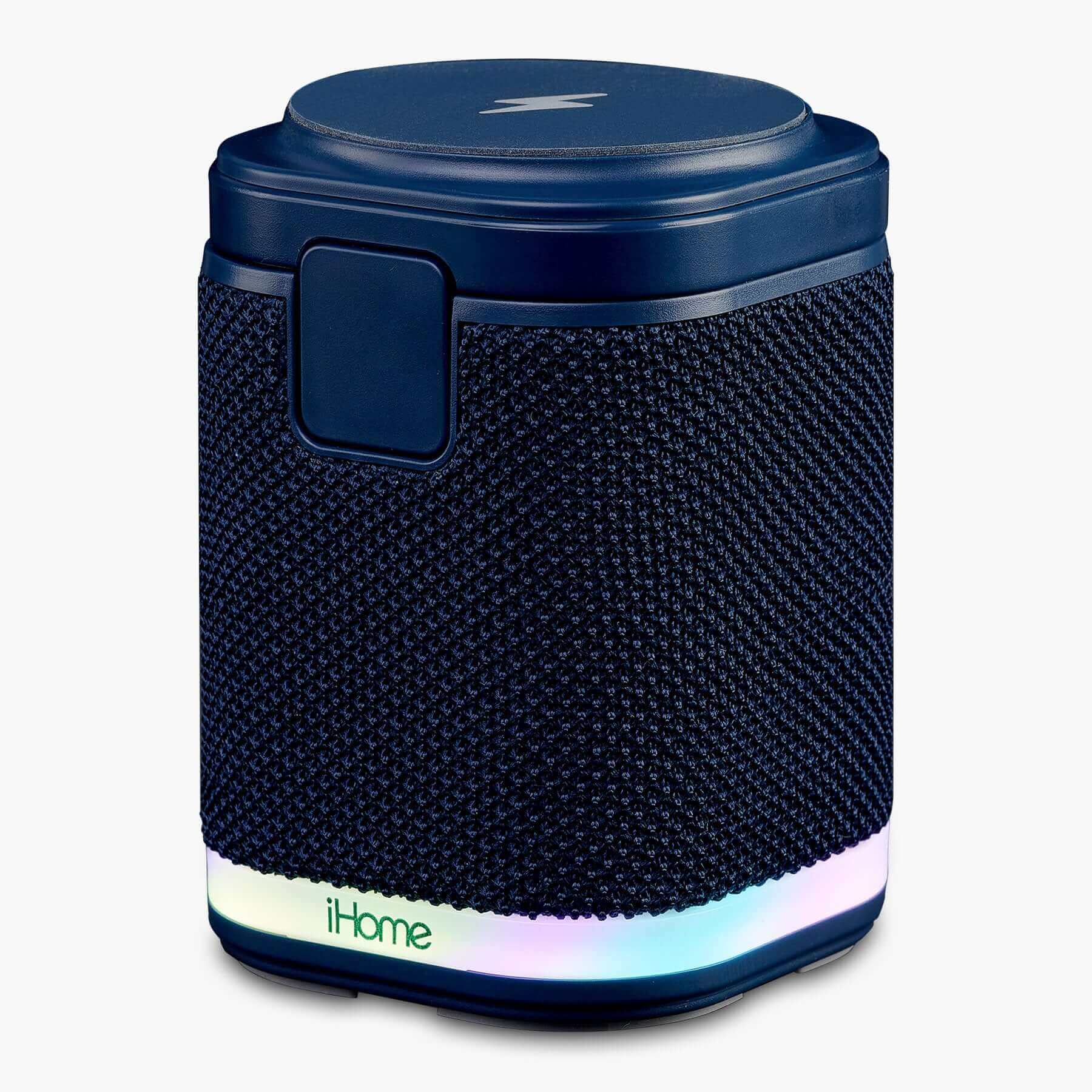 Bluetooth Speaker with Wireless Charger and Color Changing Night Light – Blue (iPBT50L) - Image 4