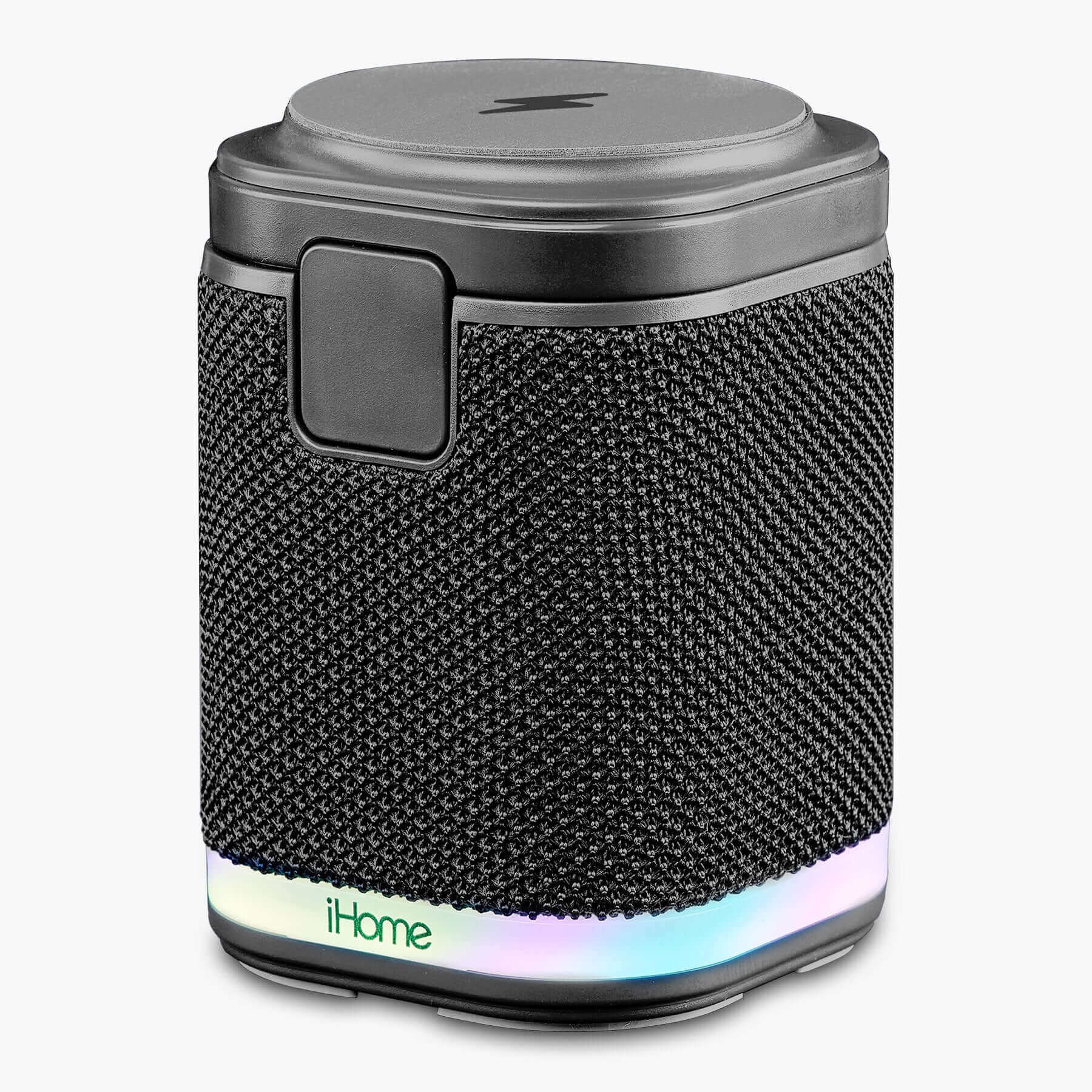 Bluetooth Speaker with Wireless Charger and Color Changing Night Light – Dark Gray (iPBT50DG) - Image 4