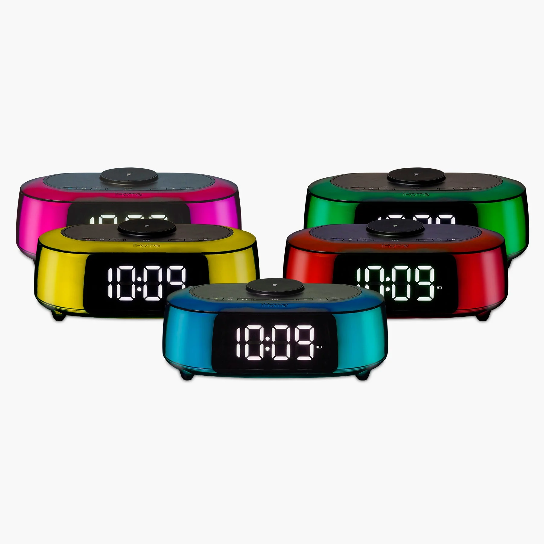 Clock Radio with Wireless Charger, Bluetooth Speaker, and 2 USB Chargers (iBTW282) - Image 6