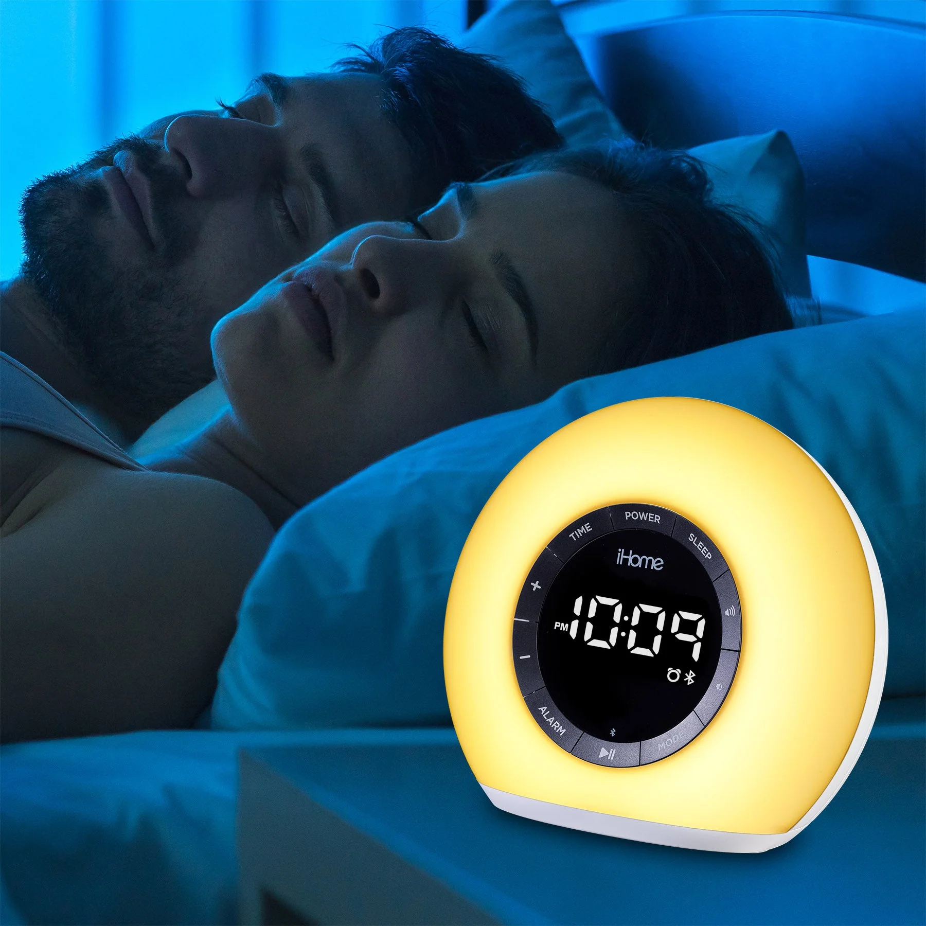 Sunrise Alarm Clock Radio with Bluetooth Speaker and Color Changing Lamp (iBT32) - Image 6